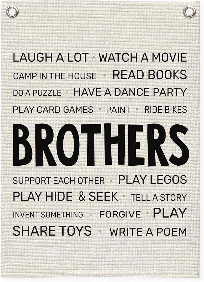 Boys Room Decor, Brothers Make The Best Friends Toddler Room Banner, Playroom by Unknown