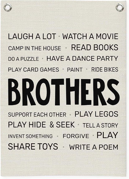 Boys Room Decor, Brothers Make The Best Friends Toddler Room Banner, Playroom by Unknown