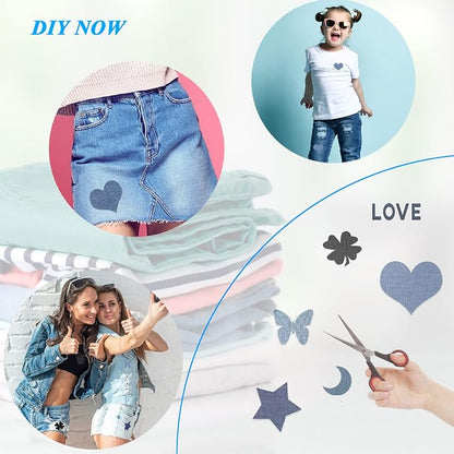 12PCS Fabric Iron on Patches Inside & Outside Strong Glue 100% Cotton Repair - Image 5