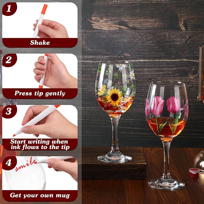 Pickmesh 4 Set Paint Your Own Glasses Kit - Image 3
