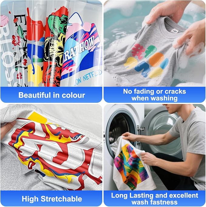 ZEHRAI 100 Sheets DTF Transfer Film 8.5" x 11" Double Sided Matte, Direct to - Image 5