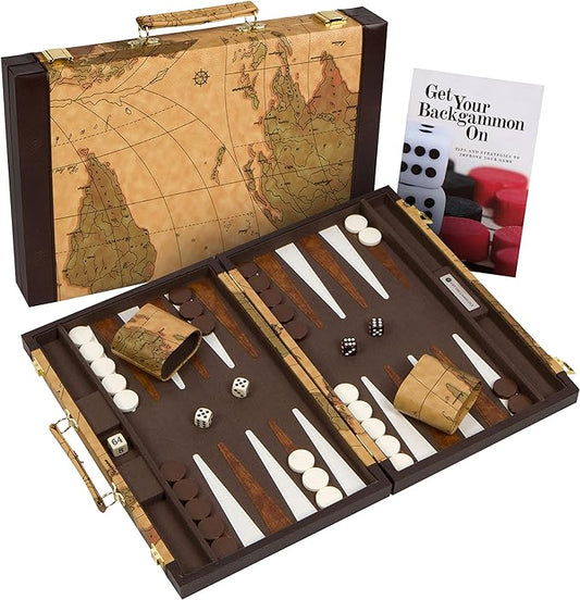 Get The Games Out Backgammon Set, Classic Board Game Case, 2 Players, Includes by GetTheGamesOut