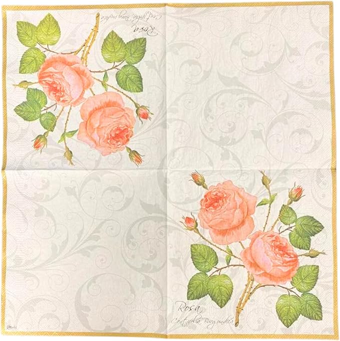 20-ct 13x13 Flowers Paper Luncheon Decoupage Napkins, 3-Ply Servilletas Printed - Image 6