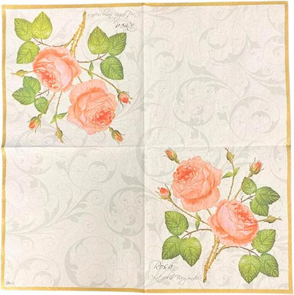 20-ct 13x13 Flowers Paper Luncheon Decoupage Napkins, 3-Ply Servilletas Printed - Image 6