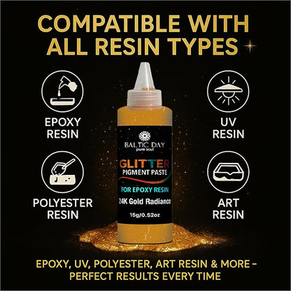 24 Color Pigment Paste for Epoxy Resin Set – Opaque Epoxy Pigment, Epoxy Dye - Image 7