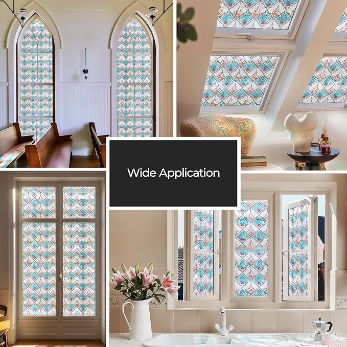 3D Stained Glass Window Film, Decorative Window Privacy Film - Image 7