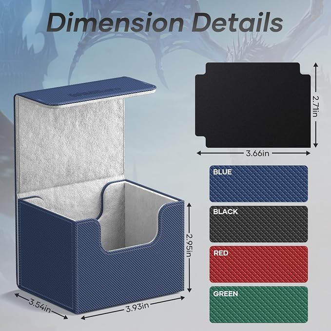 Mlikero Card Deck Box, Commander Deck Box Holds 100+ Double-Sleeved Cards - Image 4
