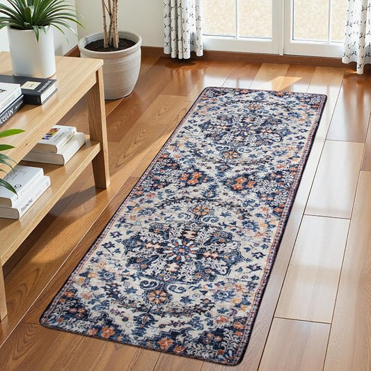 Lahome Washable Runner Rug, 2x5 Bohemian Kitchen Rug Runners Low Pile Bathroom by Lahome