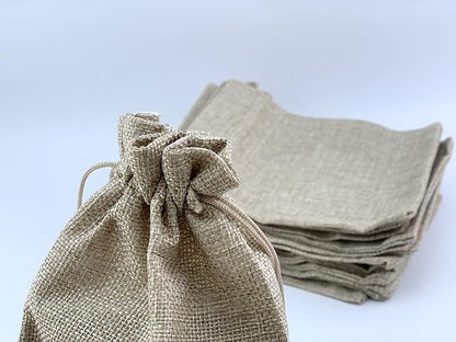 Palmhomee Pack of 25 Burlap Gift Bags - Image 3
