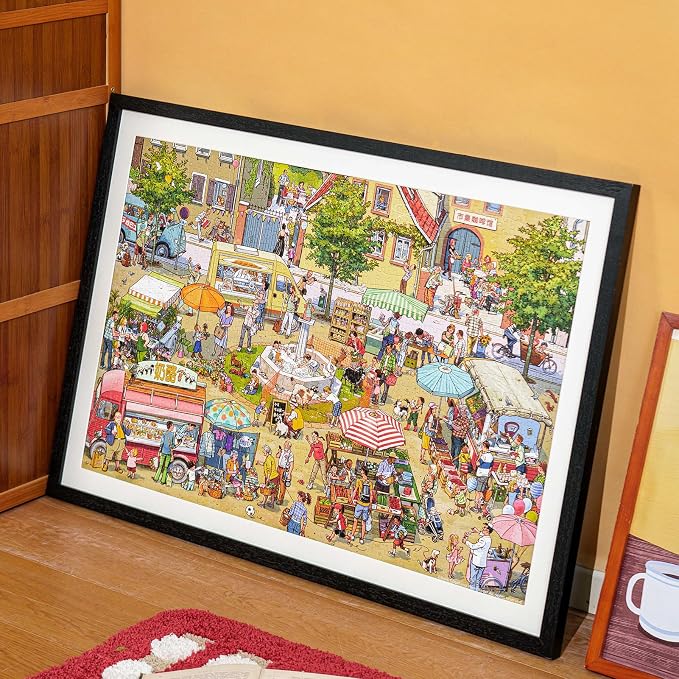 MOMIBOOK Puzzles for Adults 1000 Piece Jigsaw Puzzles of Let's Go! to The Market - Image 7
