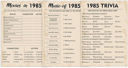 40th Birthday Party Games, Born in 1985 Games Bundle, Birthday Party Supplies by QUPT