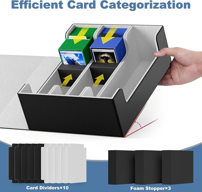 Mlikero Card Deck Case for Trading Cards 1800+, Trading Card Storage Box - Image 3