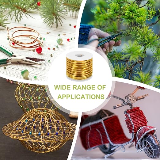 MECCANIXITY 9 Gauge Anodized Aluminum Craft Wire Bendable Bonsai Training Wire - Image 6
