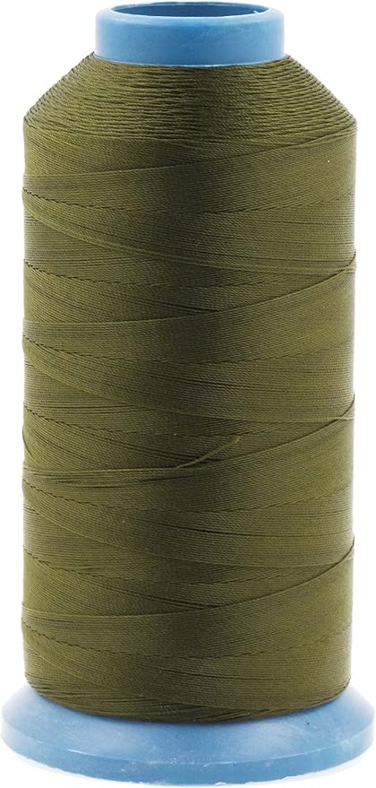 Mandala Crafts Bonded Nylon Thread Olive Green Heavy Duty Sewing Threads by MandalaCrafts