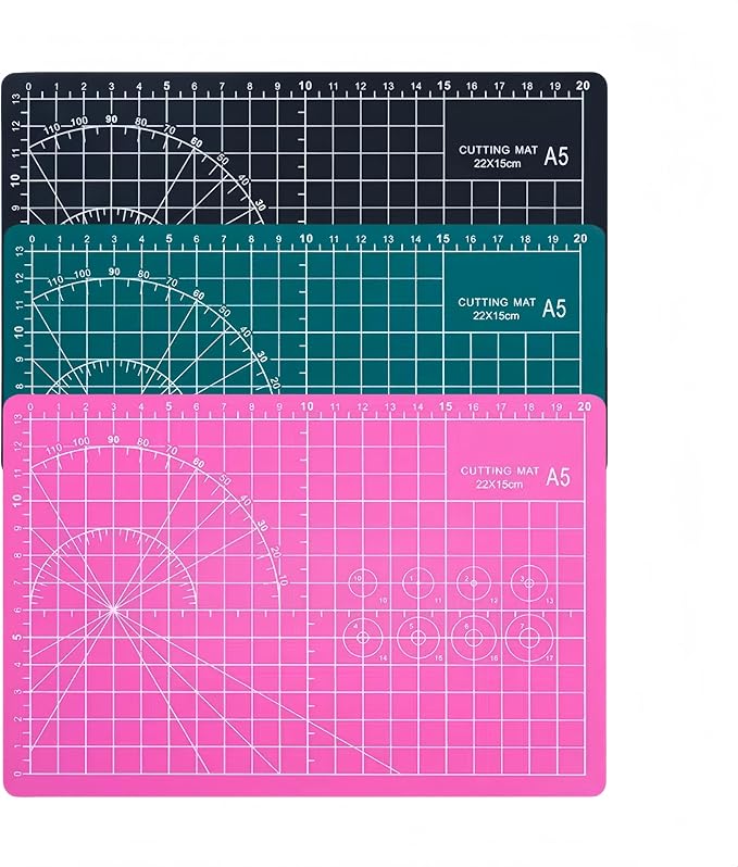 A5 Self-Healing Cutting Mat, Small Cutting Mat, Professional Double Sided by Wonafa