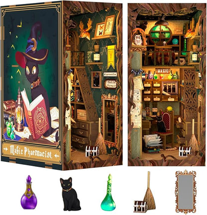 Fsolis Book Nook Kit, DIY Miniature Dollhouse Kit, 3D Wooden Puzzle by FsolisDIYDollhouse
