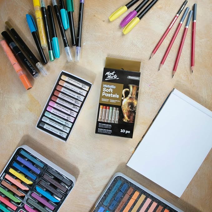 Mont Marte Metallic Soft Pastels 10pc - Image 6