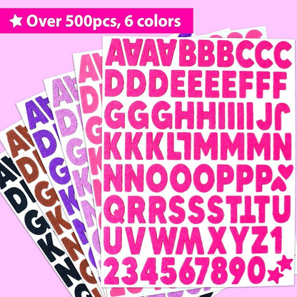 KRAFUN Black and Pink Felt Sticker Kit - Image 2