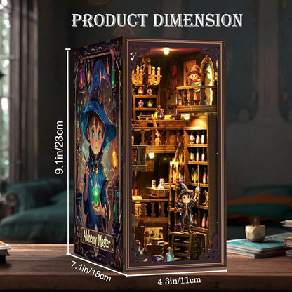 Book Nook Kit for Adults, DIY Miniature House Kit 3D Printed Booknook Wooden - Image 6