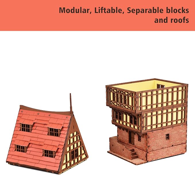 Brick Rowhouse DIY Wooden Building Kit - Image 2