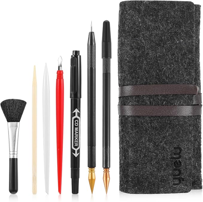 9Pcs Scratch Art Tools Set Including Artist Glove, Tool Bag, Scratch Coloring - Image 8