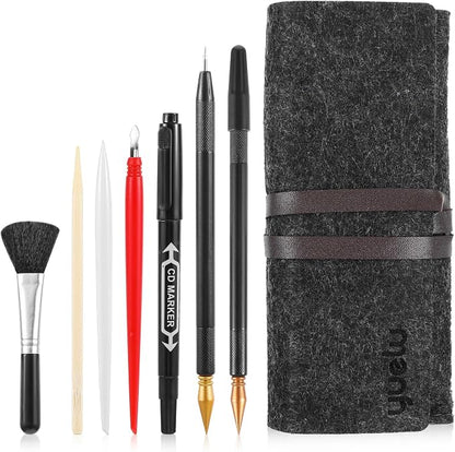 9Pcs Scratch Art Tools Set Including Artist Glove, Tool Bag, Scratch Coloring - Image 8