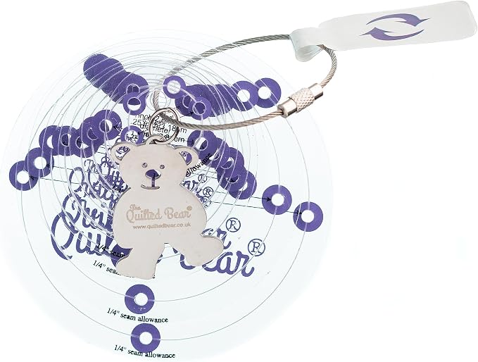 The Quilted Bear Circle Quilting Templates – 8 Clear Non-Slip Acrylic Quilt - Image 4