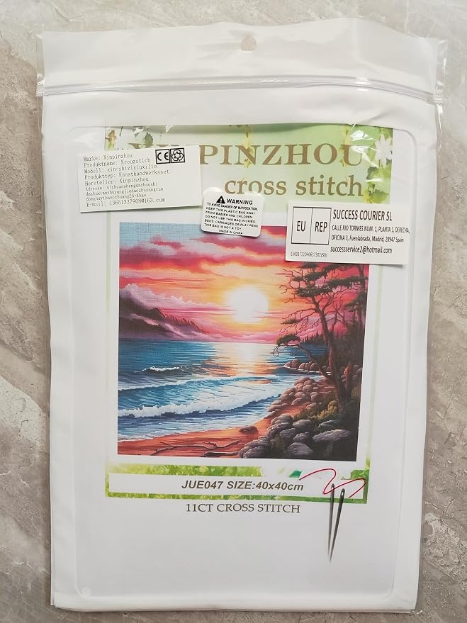 Xinpinzhou Seaside Landscape 11ct Cross Stitch Kits, 11 CT Funny Pre Printed - Image 8