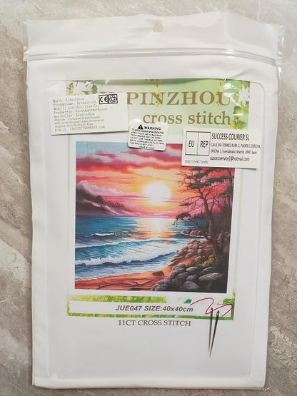 Xinpinzhou Seaside Landscape 11ct Cross Stitch Kits, 11 CT Funny Pre Printed - Image 8