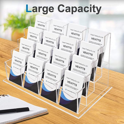 Clear Vertical Business Card Holder - Image 3