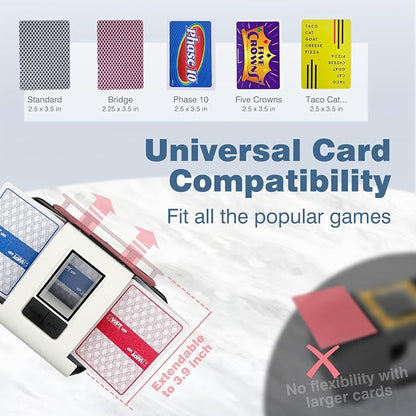 Rechargeable Automatic Card Shuffler, Auto & Manual Modes, 1-2 Deck Capacity - Image 3