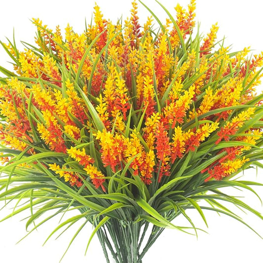 20 Bundles Artificial Plants Outdoor Fake Monkey Grass by Grunyia