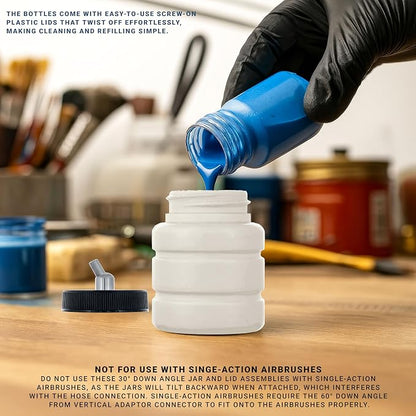 Master Airbrush TB-006 Empty 2.7-Ounce Plastic Jar Bottles - Image 4
