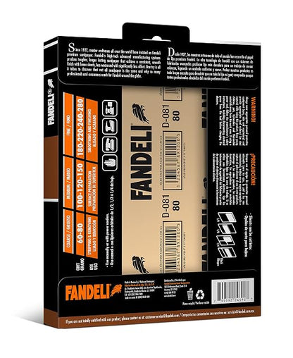 Fandeli | Multi-Purpose Sanding Paper | Assorted Grits | 25 Sheets of 9'' x - Image 2