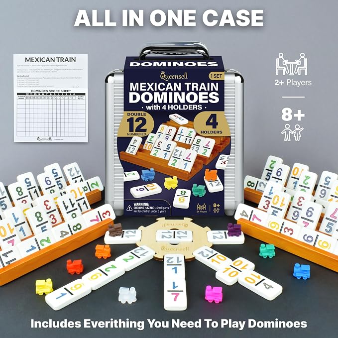 Queensell Mexican Train Dominoes Set - Image 7