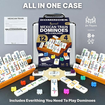 Queensell Mexican Train Dominoes Set - Image 7