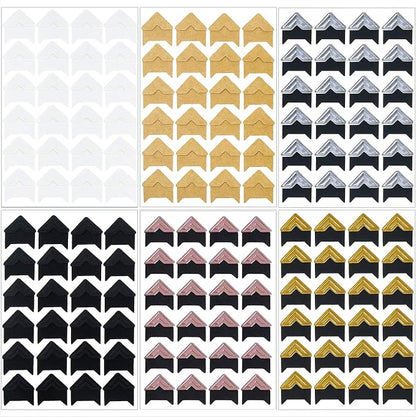DERAYEE 12 Sheets Photo Corner Stickers, 6 Colors Self Adhesive Photo Mounting by WelcometotheDERAYEE