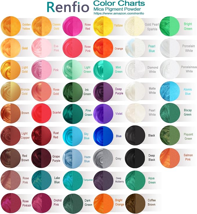 Renfio 100g Mica Powder Pigment, Metallic Natural Dye Mineral Pearl Shimmer - Image 3