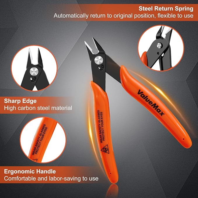 ValueMax Flush Cutters 12 Pack, Small Diagonal Cutters - Image 7
