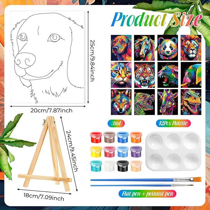 Zhanmai 12 Pack Pre Drawn Canvas - Image 2