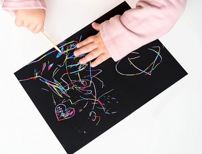 50 Piece Rainbow Scratch Paper - Image 5