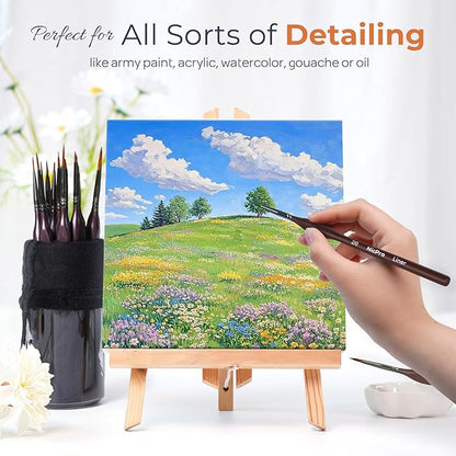Nicpro 15 PCS Micro Fine Detail Paint Brush Set, Small Miniature Fine Tip - Image 3