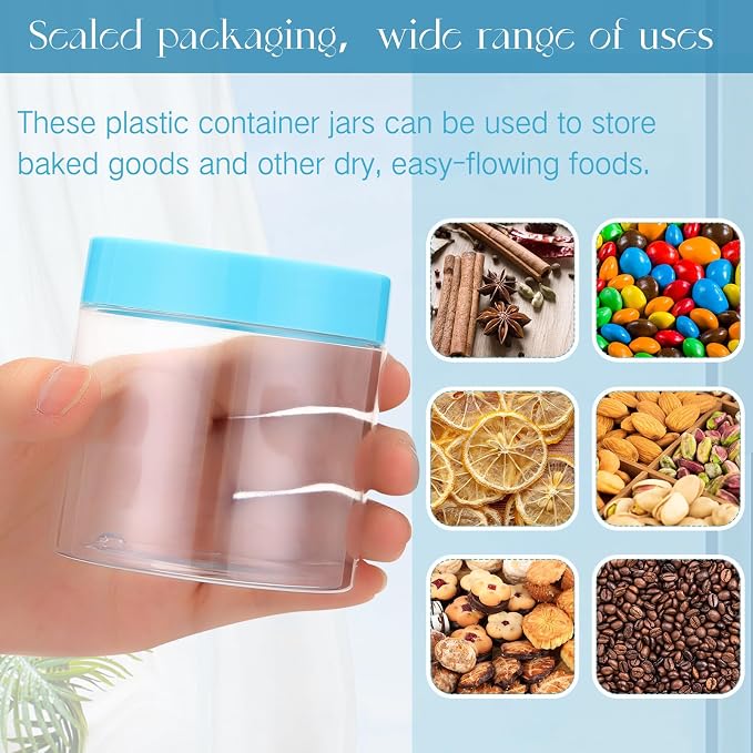 SATINIOR 12 Pack 8 oz Plastic Container Jars - Image 6