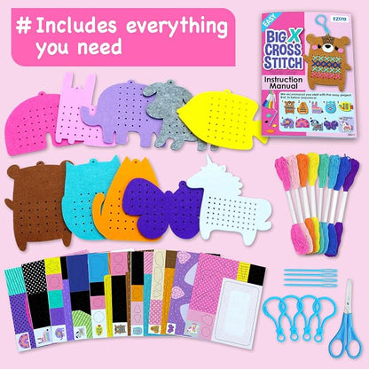 EZCRA Beginner Needlepoint Cross Stitch Kit - Image 3