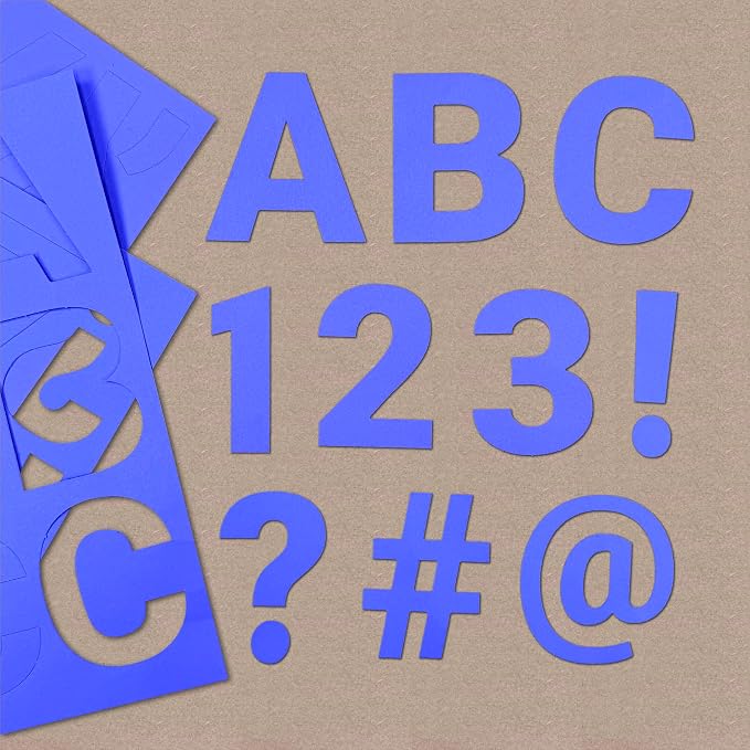 209 Pcs 3" Purple Bulletin Board Letters & Numbers, Capital Letters, Punctuation - Image 2