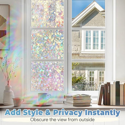 DOWELL Window Privacy Film Rainbow Film, Stained Glass Decorative Sticker - Image 6