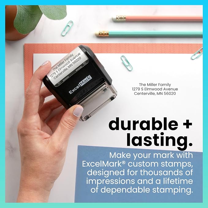 ExcelMark Custom Stamp – Clear & Crisp Impressions – Personalized Self-Inking - Image 4