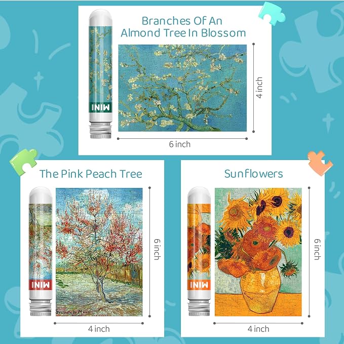 150 Pieces Mini Jigsaw Puzzles for Adults & Kids, Branches Of An Almond Tree In - Image 5