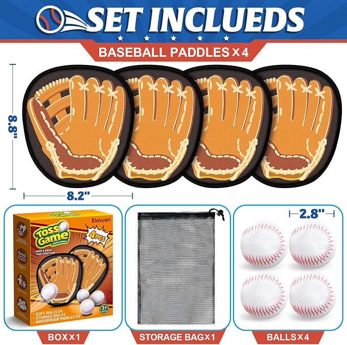 4 Pack Catch Ball Game Set, Outdoor Games - Image 3