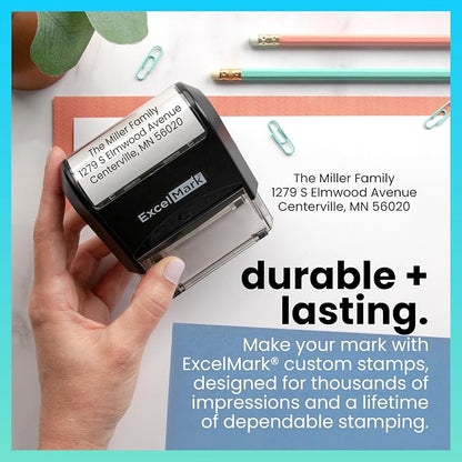 ExcelMark Custom Stamp – Clear & Crisp Impressions – Personalized Self-Inking - Image 4